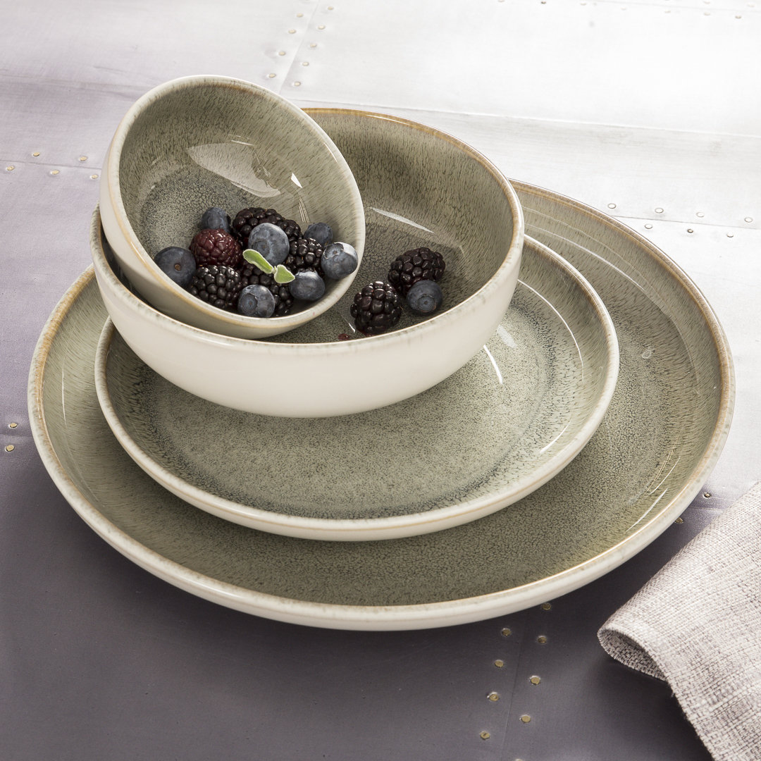 Sango Resona Stoneware 16 Piece Dinnerware Set - Service for 4