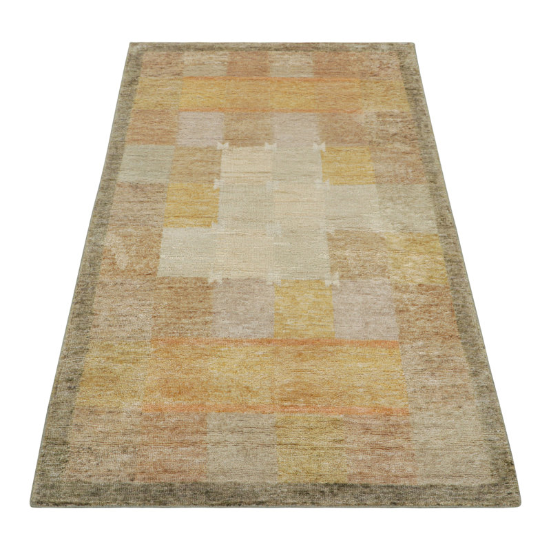 Handmade Silk and Wool Area Rug