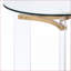 Table basse ronde à finition dorée avec plateau en verre trempé, facile à nettoyer et amp; Facile à assembler pour le salon