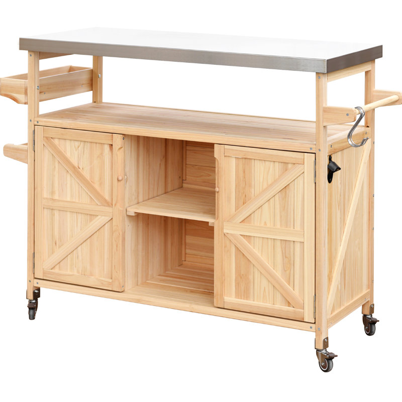 Table de barbecue d'extérieur moderne - Tablettes réglables et îlot de cuisine avec tablette amovible personnalisable