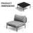 4 - Person Patio Metal Outdoor Modular Sectional Sofa with Table-1813144658