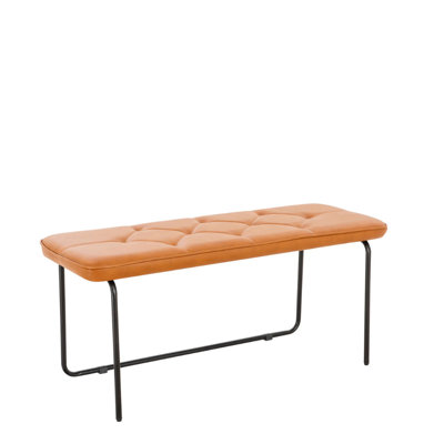Thamal Faux Leather Bench