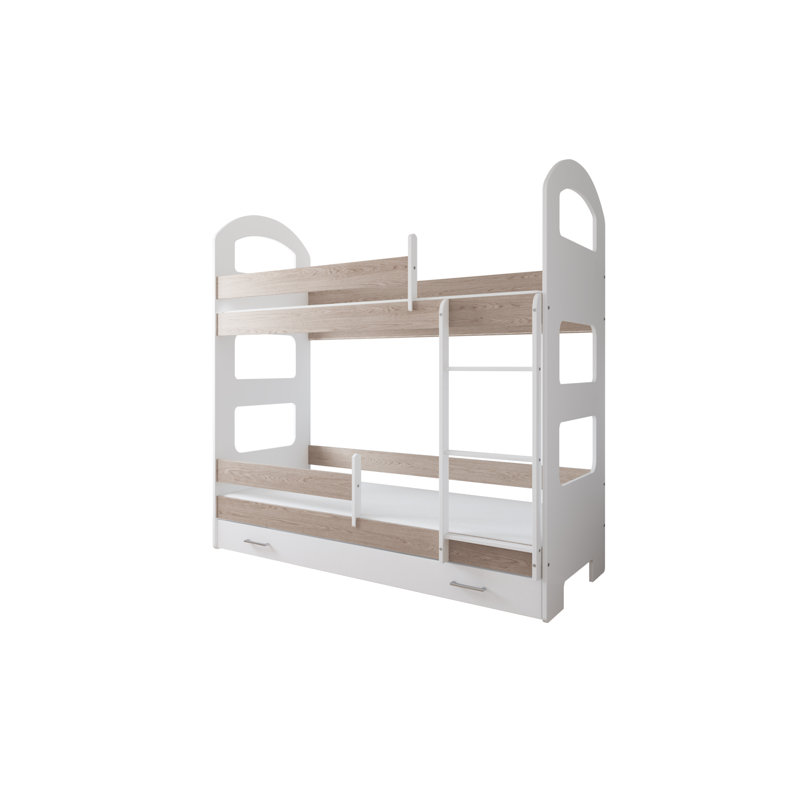 Peterkin Bunk Bed with Built-in Ladder Included, With Drawer, 80 x 160 cm, Experience