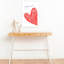 «Vous voulez, cœur rouge, impression murale romantique minimaliste-129896261