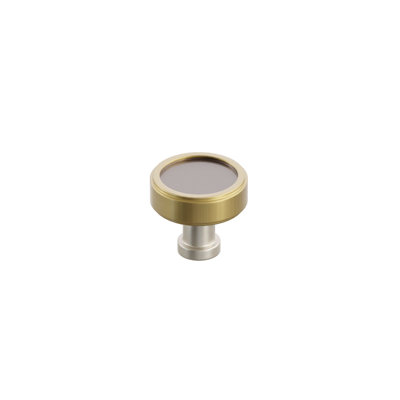 Emtek SELECT Wardrobe Knob 1-3/4" Round Stem French Antique Smooth Bar Satin Brass