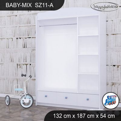 Baby 3 Door Wardrobe