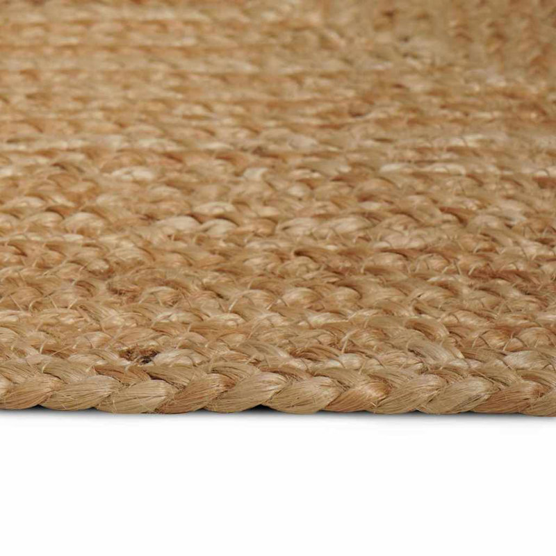 Rectangle Linen Hand Hooked Area Rug, Square 120 cm