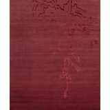 Modern Tibet Hand Knotted Area Rug in Red