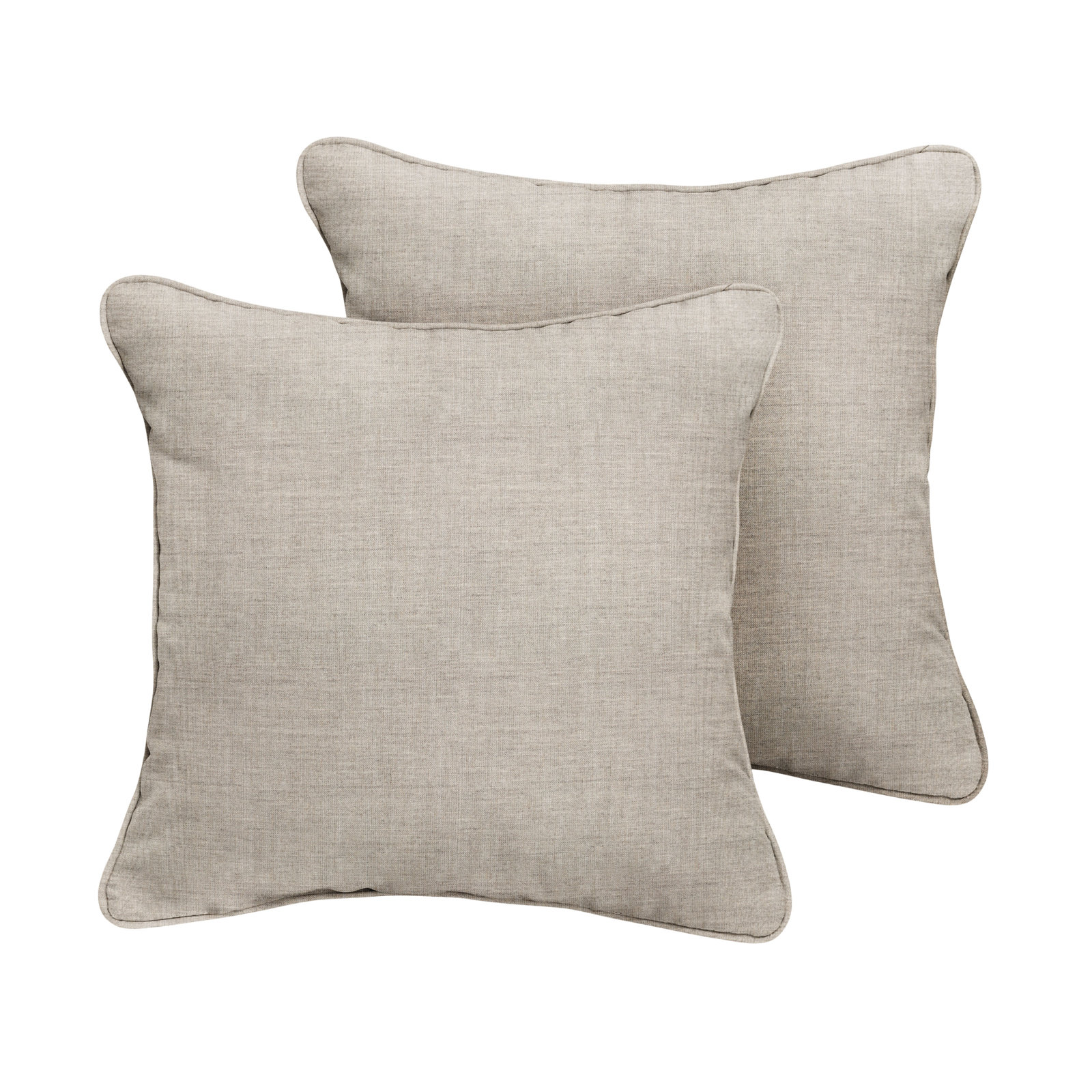 Erika Indoor/Outdoor Throw Pillow, 18"H x 18"W, Canvas Granite