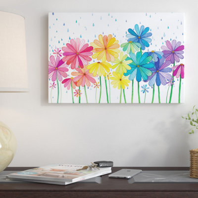 «Rain Rainbow» par Ana Victoria Calderon, reproduction d'art sur toile tendue