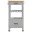Chariot de cuisine en bois massif vidaXL 18,9 po x 15,7 po x 34,8 po vidaXL-252245679