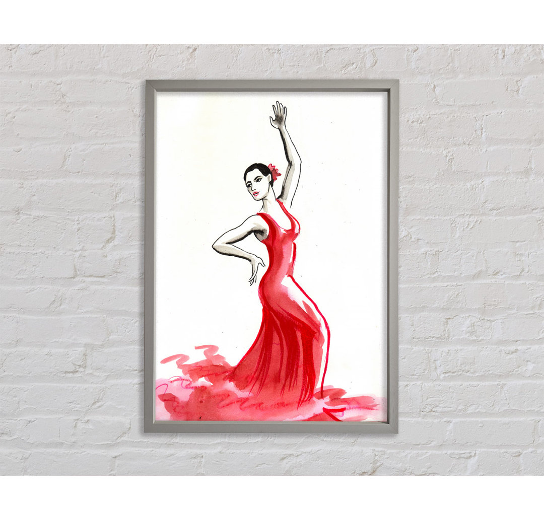 Flamenco 15 - Einzelner Bilderrahmen Kunstdrucke auf Leinwand