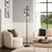 70" Modern Dimmable Tree Floor Lamp With Rotary Switch,3 Bulbs Included