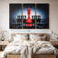 «Chess Red King», 3 pièces sur toile-98562778