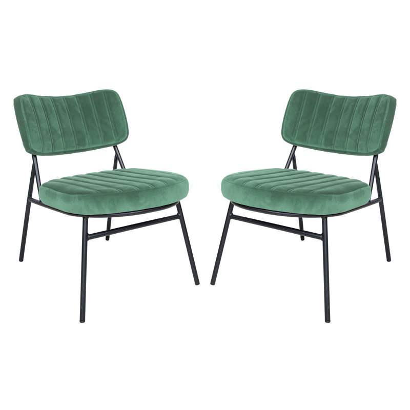 Chaise d'appoint en velours Zipporah, Velours turquoise