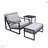Turiya Aluminum Outdoor Lounge Chair with Ottoman