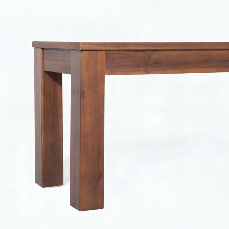 Banc de salle à manger rustique en bois d'acacia à lattes (ensemble de 2)