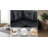 Black Faux Leather Sectional With Storage Ottoman-1420157111-1420157109