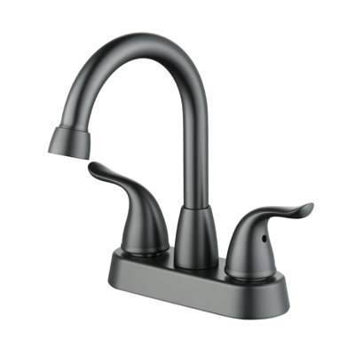 4" Centerset Bathroom Faucet In Matte Black