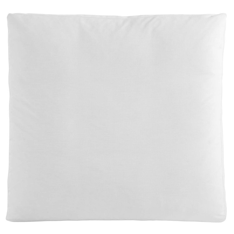 Pure White Linen Five Piece Sectional Sofa with Ottoman