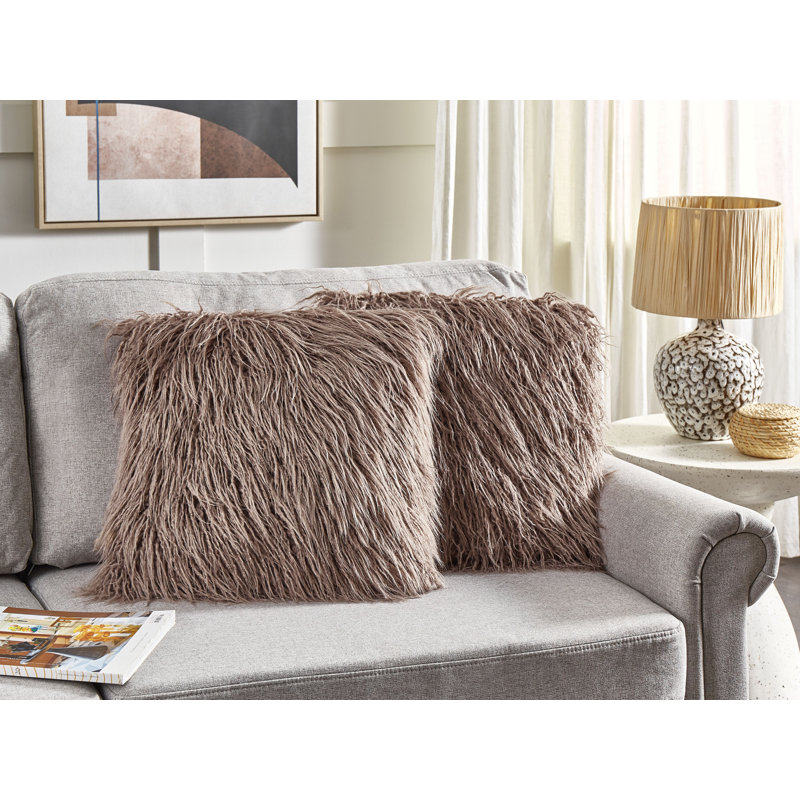 Geneve Square Throw Cushion, Beige