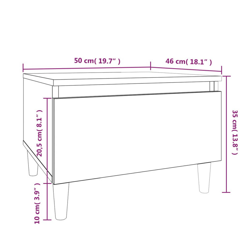 Rolande Side Table Set, Concrete Grey
