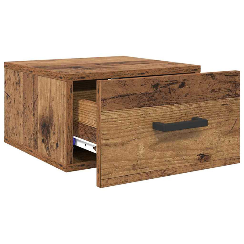 35cm W Manufactured Wood Bedside Table, Old Wood