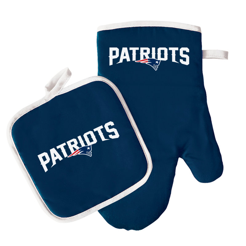 NFL Polyester Potholder & Oven Mitt Set, New England Patriots