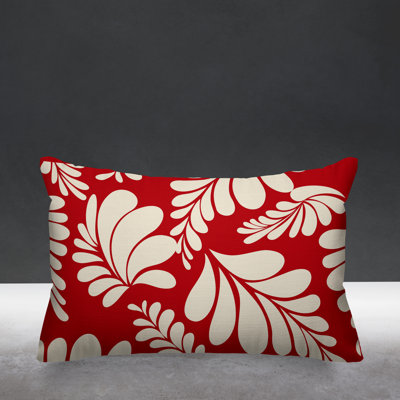Floral Outdoor Reversible Throw Pillow