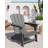 Adirondack Chairs Set of 2, Fixed Non-Folding Design, HDPE Outdoor Chair, 380 LBS Weight Capacity, Wood Grain Texture Patio Lawn Garden Backyard Deck Poolside Furniture, Gray
