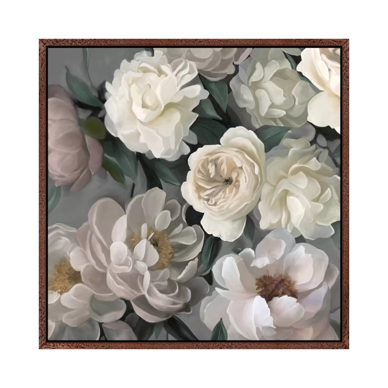 Garden Glory by Carol Robinson - Print on Canvas, Classic Brown Wood Framed, 66.04 cm H x 66.04 cm W
