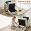 Ensemble de 2 chaises d'appoint et repose-pieds rembourrés avec compartiments cachés-1935928030
