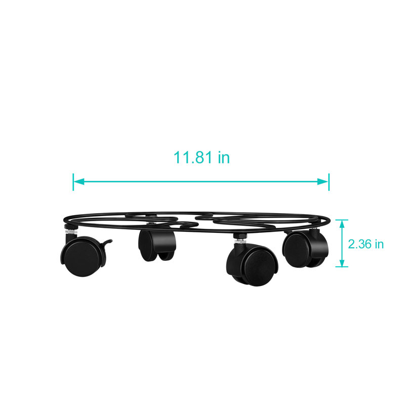 Support pour plante en fonte mobile