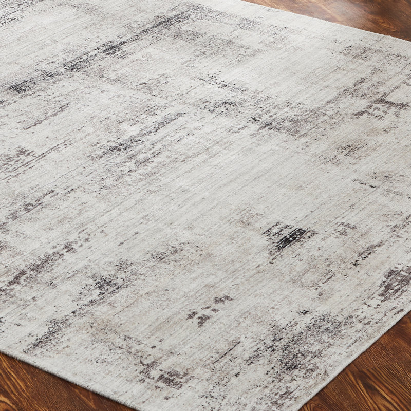 Abstract Area Rug in Brown, Rectangle  8'6" x 11'6"