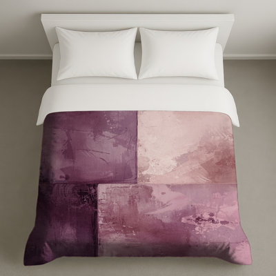 Housses de couette à texture abstraite mauve