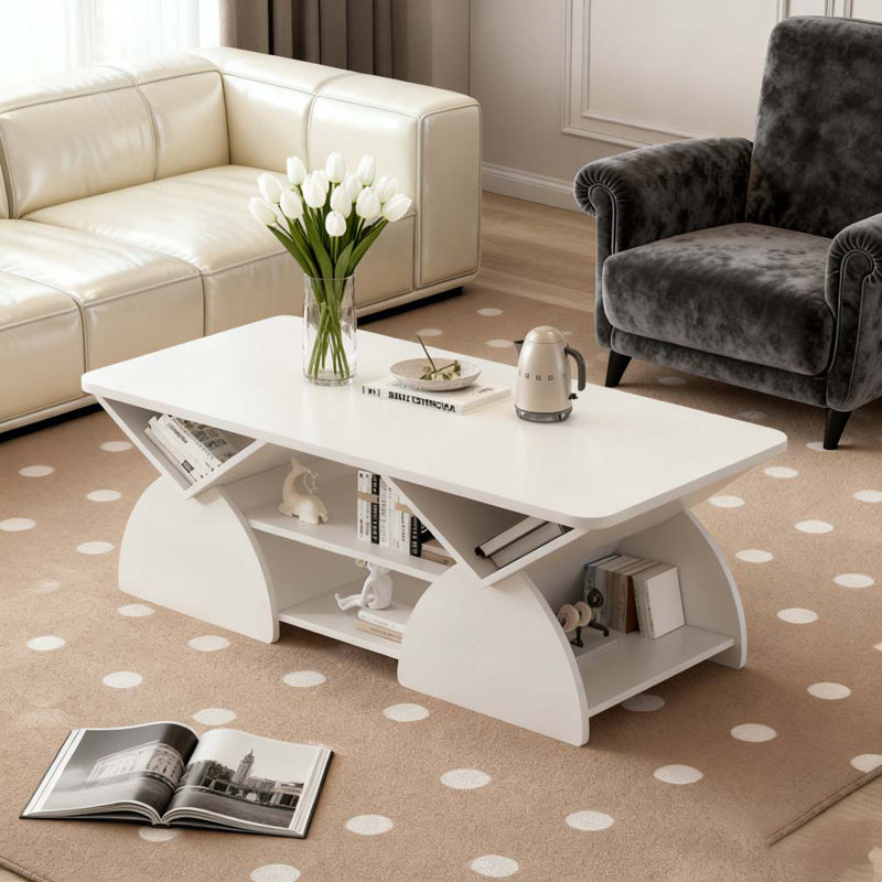Table basse moderne, Blanc