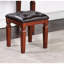 Tabouret de meuble-lavabo traditionnel couleur cerise, options de rangement spacieuses, siège élégant, placage de peuplier, bois d'hévéa