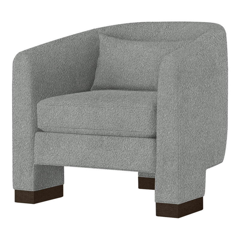 Fauteuil demi-tonneau Admiral, Rise fumée (tissu performance) 1357-93, Expresso