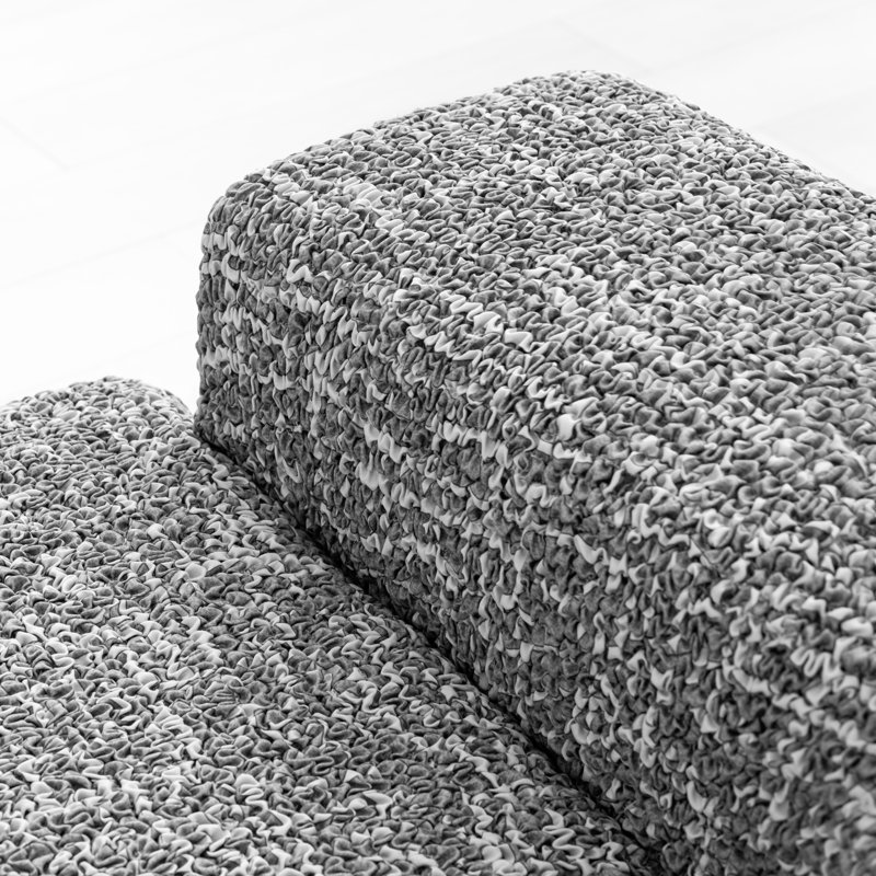 Housse extensible pour méridienne - Durable et élégant - Collection Printed, Graffio gris