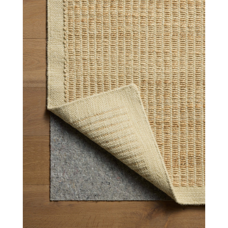 Amber Lewis x Loloi Lilah Natural / Antique Ivory Area Rug, Rectangle 5' x 7'6"