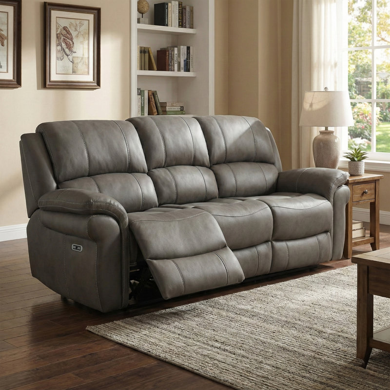 Coomes 3 Seater Electric Reclining Sofa, Grey