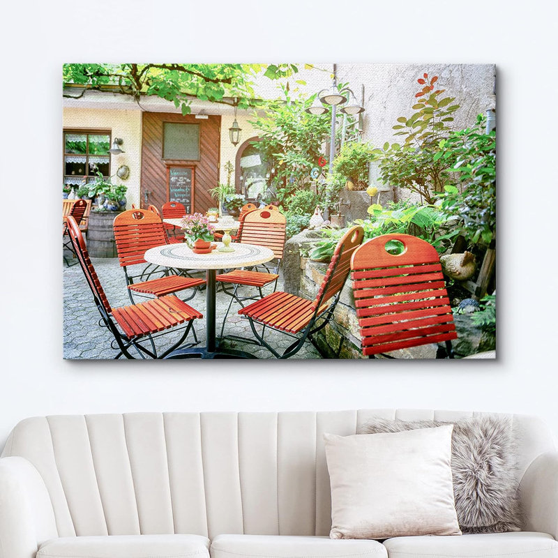 «Architecture Architecture European Italian Cafe Floral Terrace Nature Wilderness», reproduction sur toile