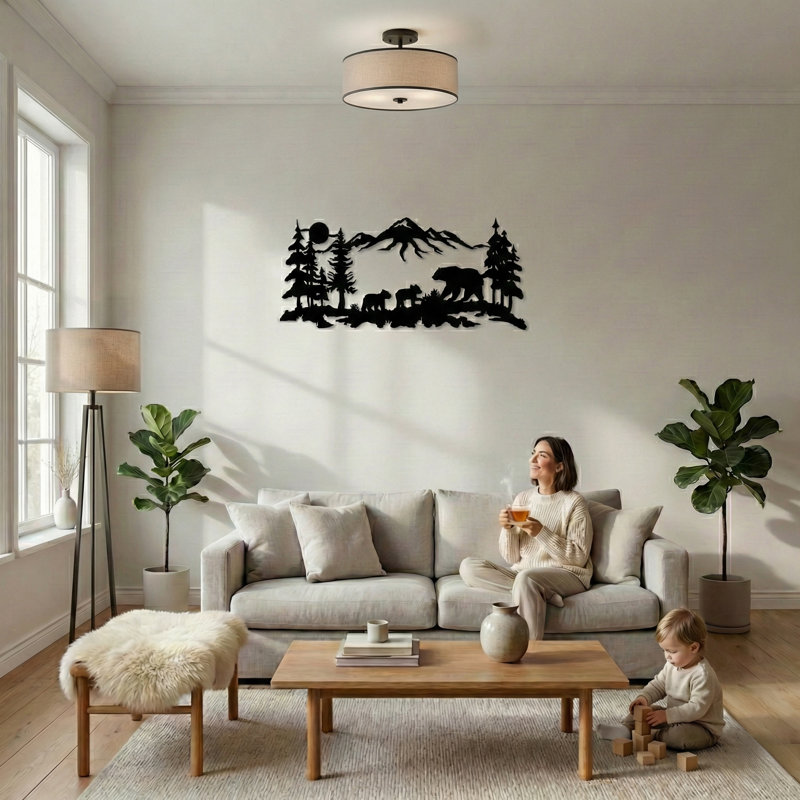 Modern Landscape & Nature Wall Decor, 17" H x 39" W x 0.6" D