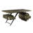 Kajana 2-Drawers Executive Desk with USB in Bronze Aluminum