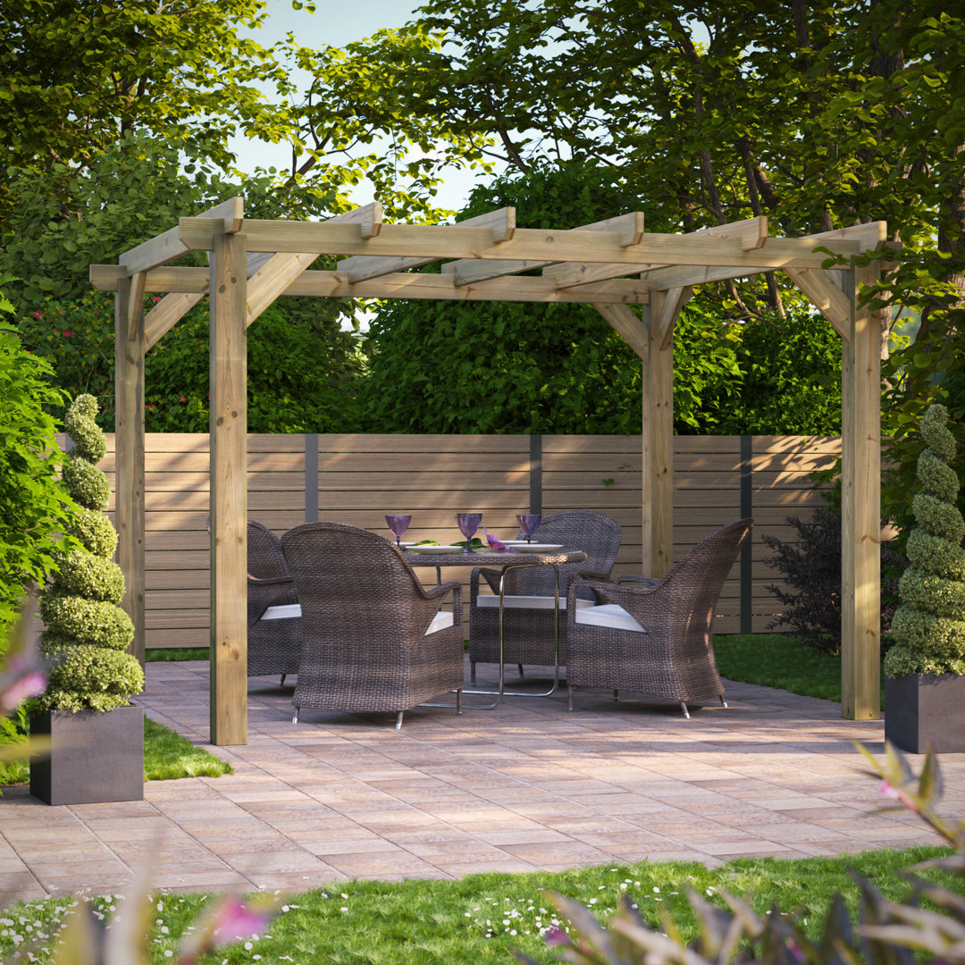 Powersheds 12 x 10ft Timber Pressure Treated Pergola