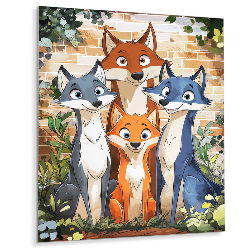 «Nursery Kids Wolves», art mural loup, H 40 po x l 30 po x P 0,84 po