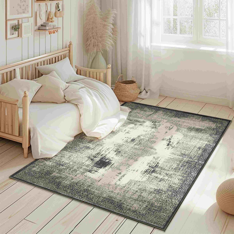 Goudy RUG DESIGN 9904 - Grey, Rectangle 5'3" x 7'7"