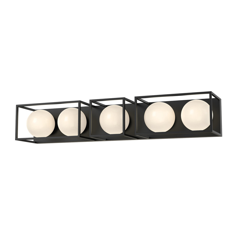 Barre de salle de bain Davida, Noir mat, 5