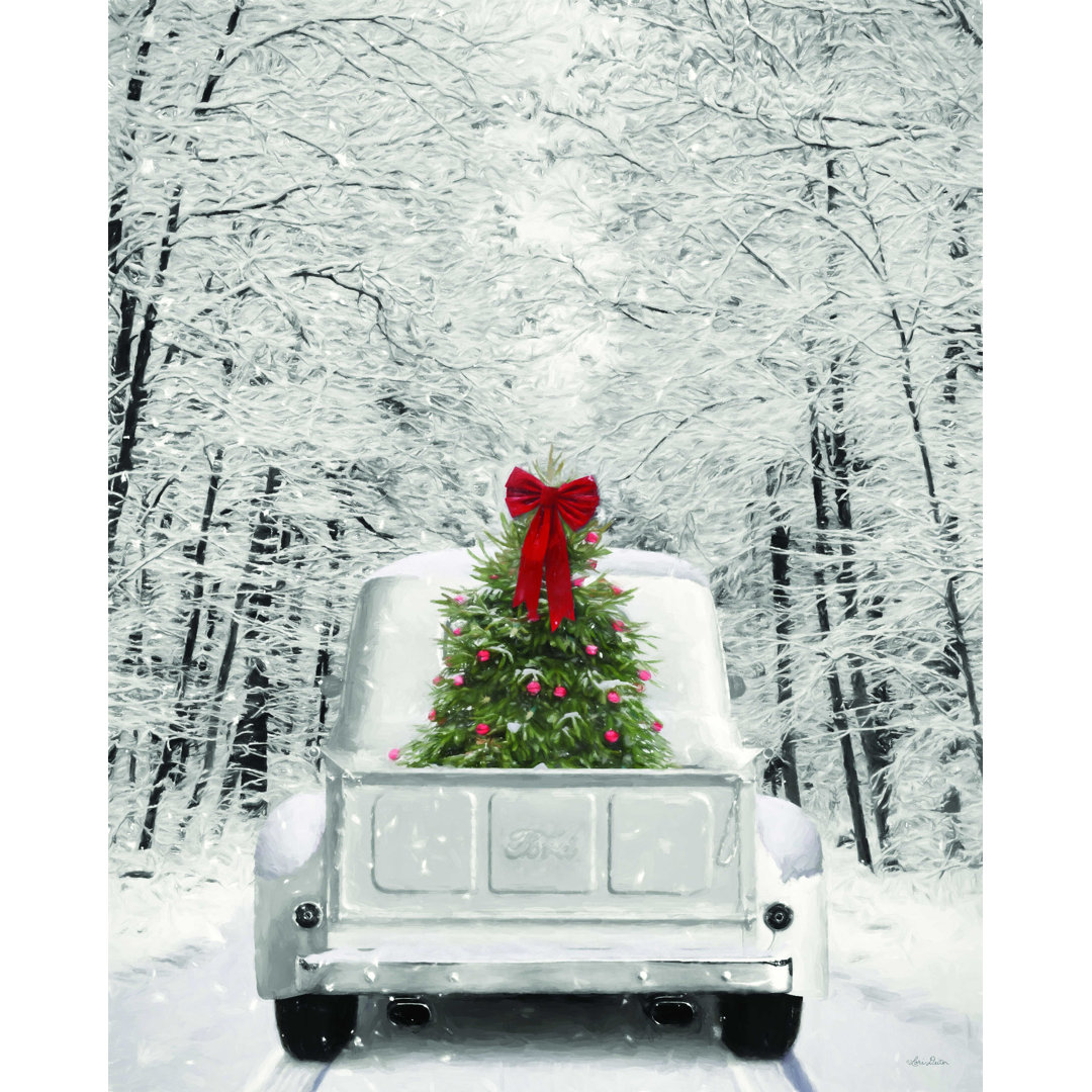 " Snowy Drive In A White Ford " The Holiday Aisle® 