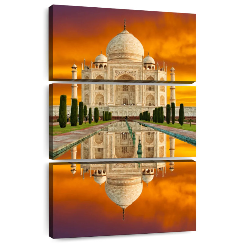 Masam Taj Mahal au coucher du soleil, H 38 po x l 24 po